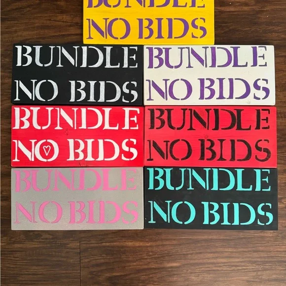 🧜‍♀️Custom Bundle No Bids Signs ($25 BASIC,($45 CUSTOM 🧜‍♀️ - Picture 4 of 16